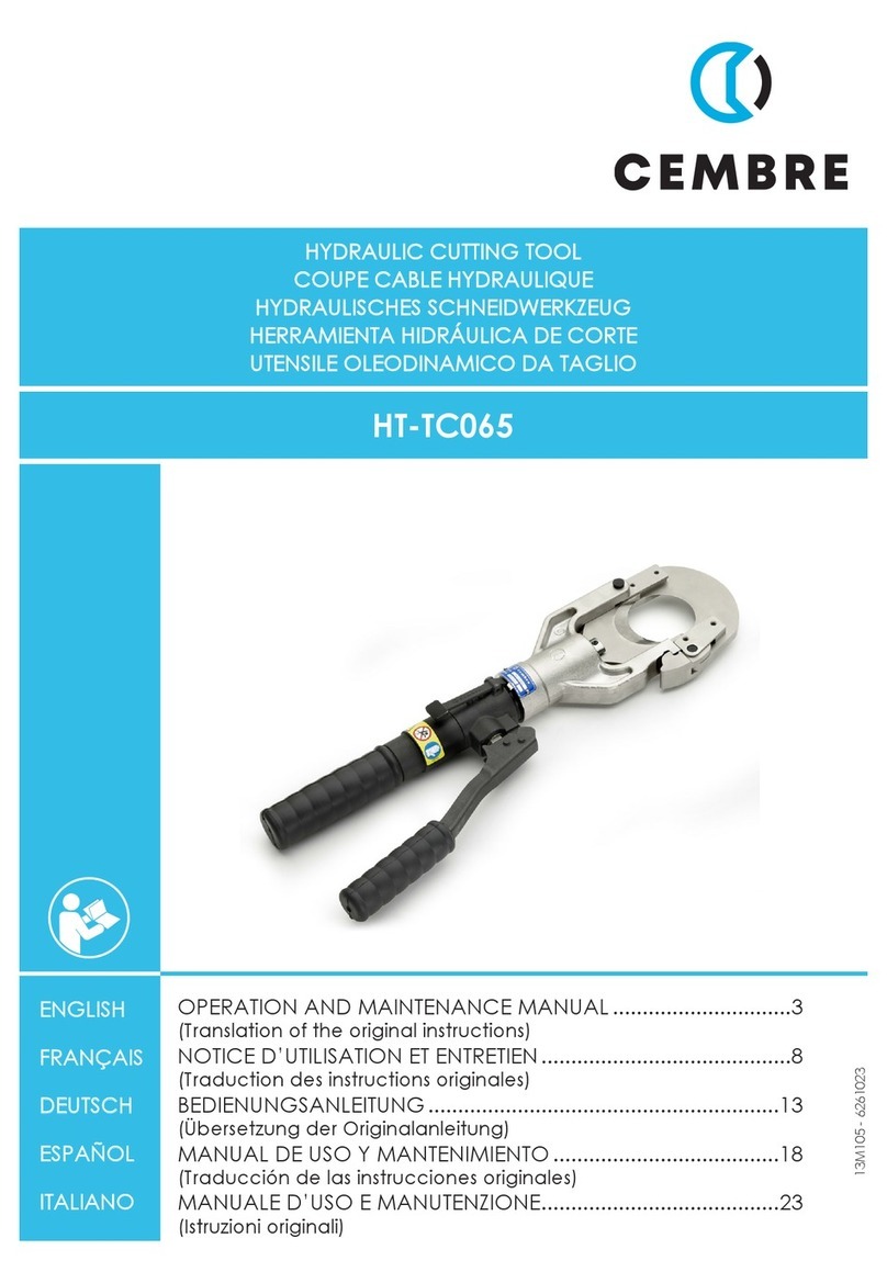 Cembre HT-TC065 Operation and maintenance manual