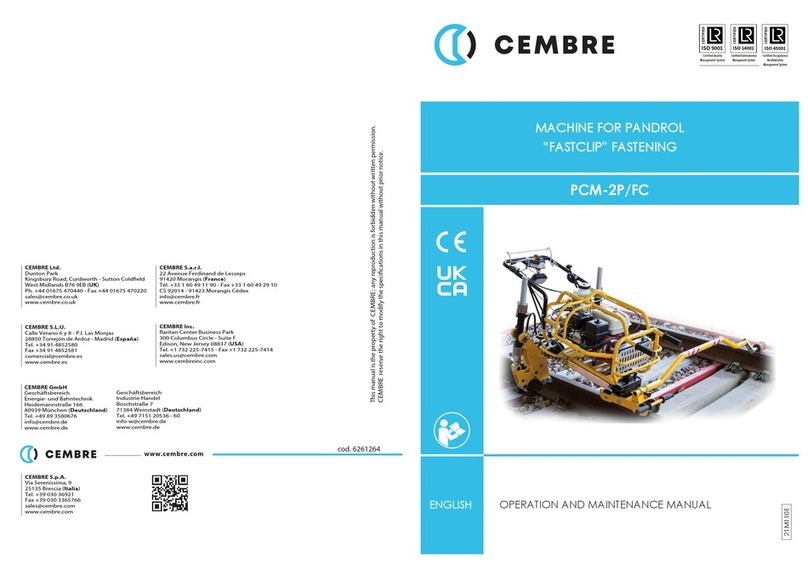 Cembre PCM-2P/FC Operation and maintenance manual