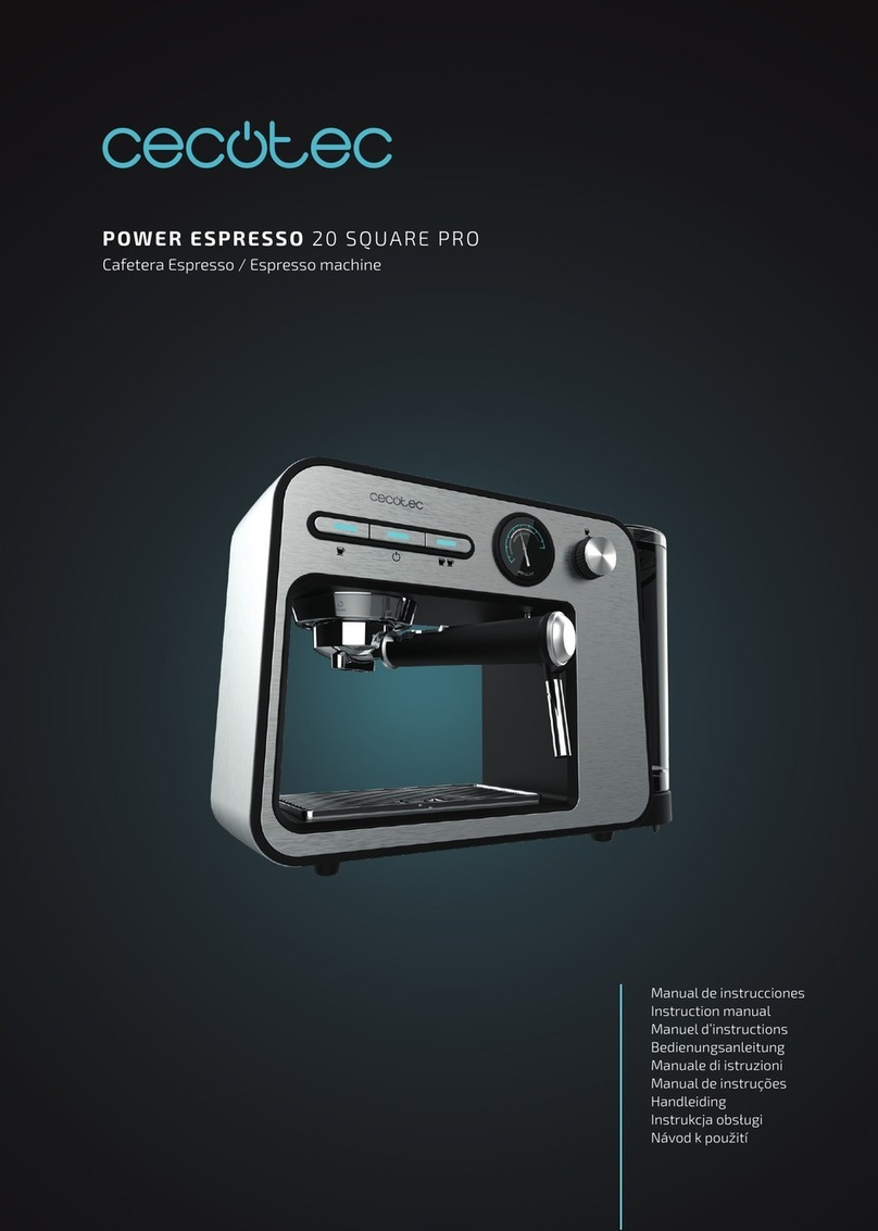 cecotec POWER ESPRESSO 20 SQUARE PRO instruction manual