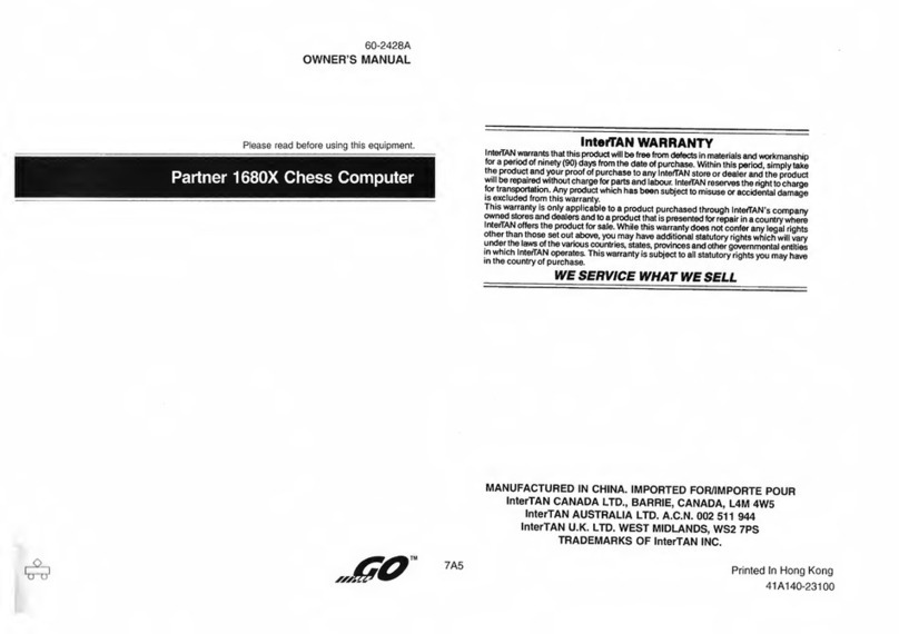 Go Partner 1680X owner's manual