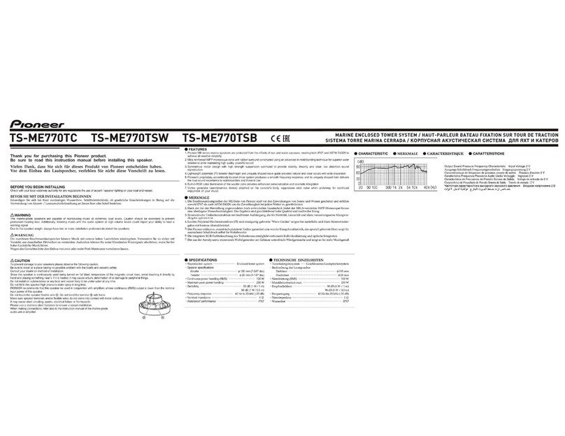 Pioneer TS-ME770TC quick start guide
