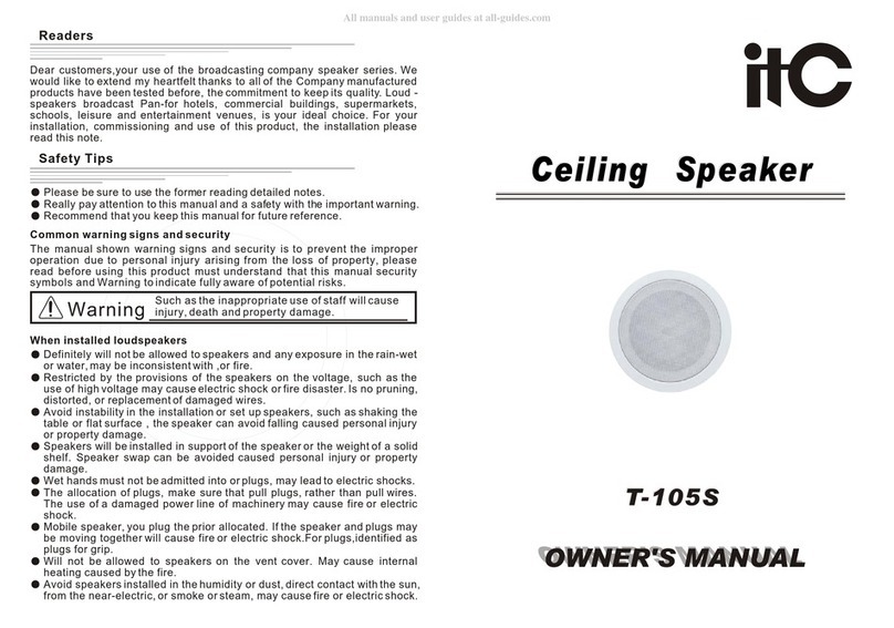 ITC T-105S User manual