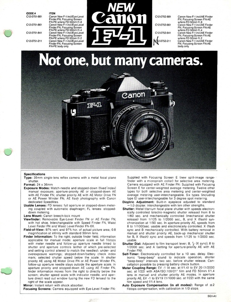 Canon F-1 quick start guide