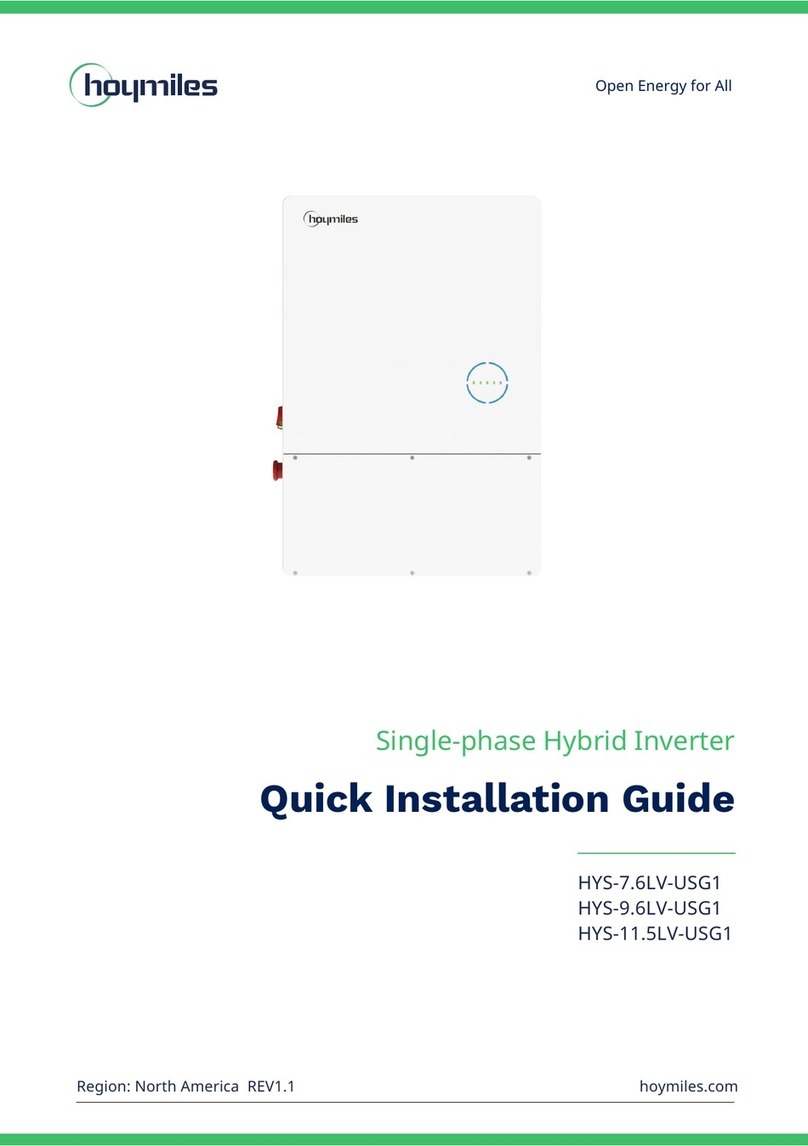 Hoymiles HYS-7.6LV-USG1 Quick installation guide