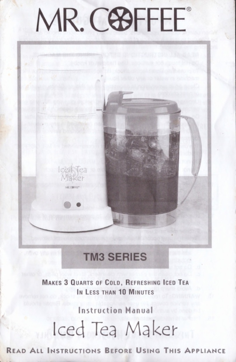 Mr. Coffee TM3 series instruction manual Mr. Coffee TM3 series instruction manual