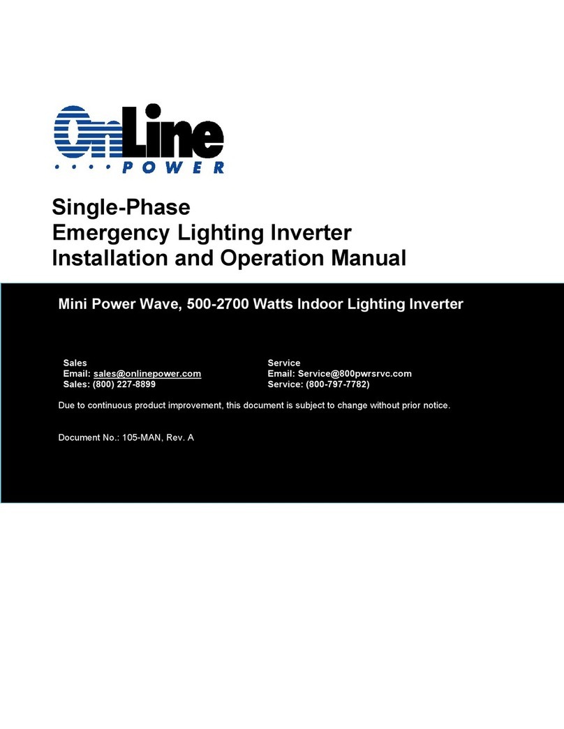 Online Power MW.50A0100N1 Installation and operation manual