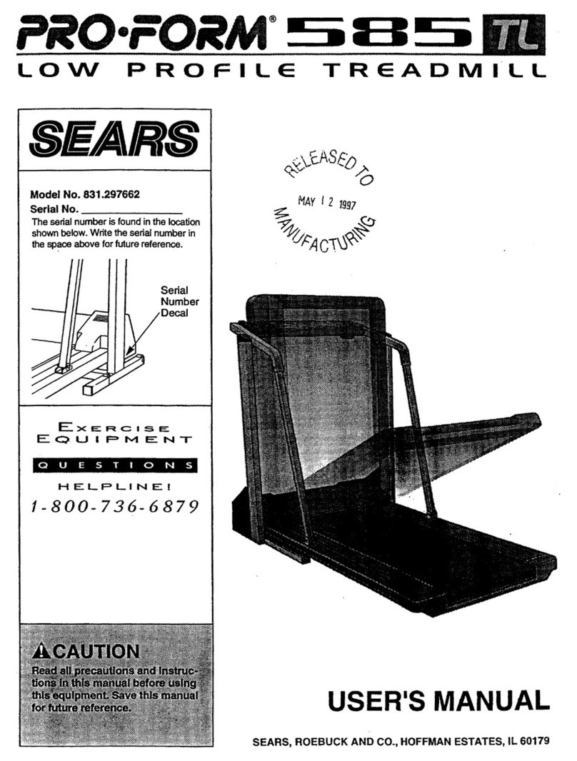 Sears PRO-FORM 585 Tl User manual