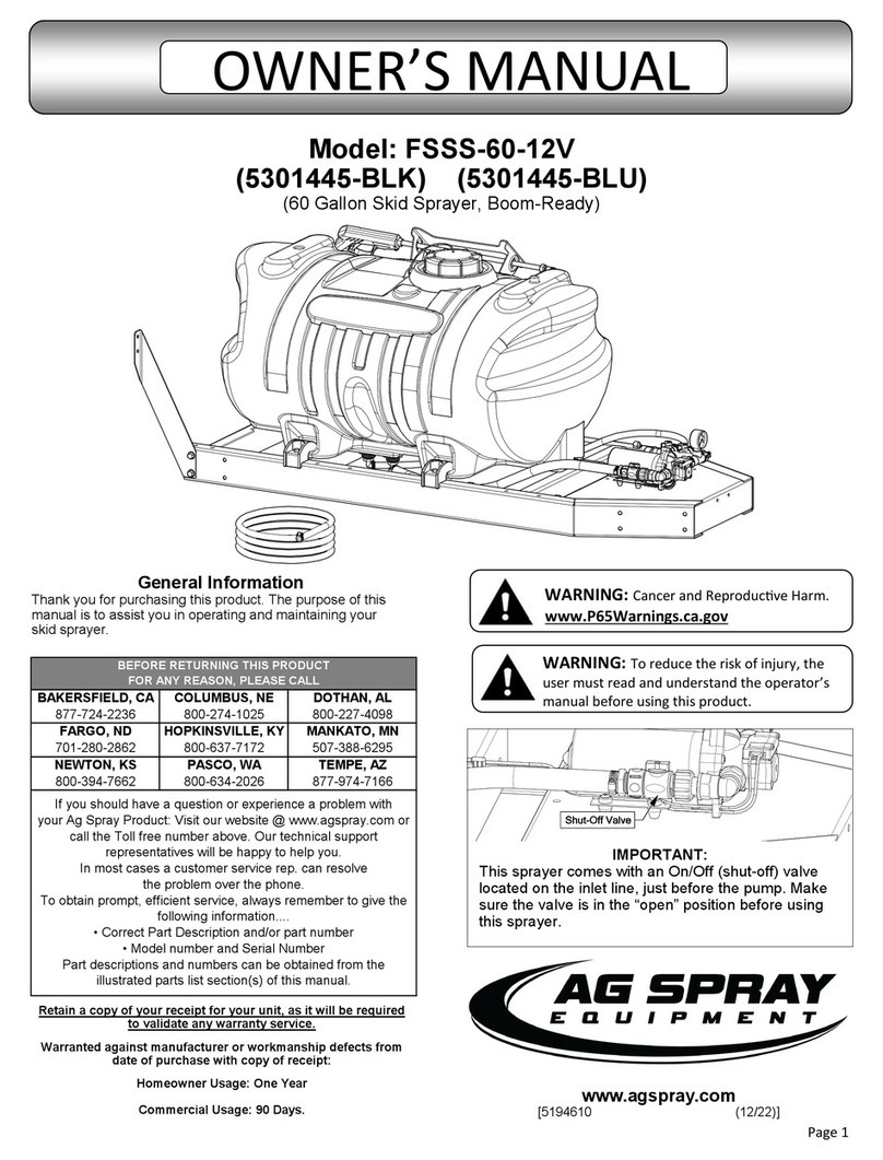 AG SPRAY FSSS-60-12V owner's manual