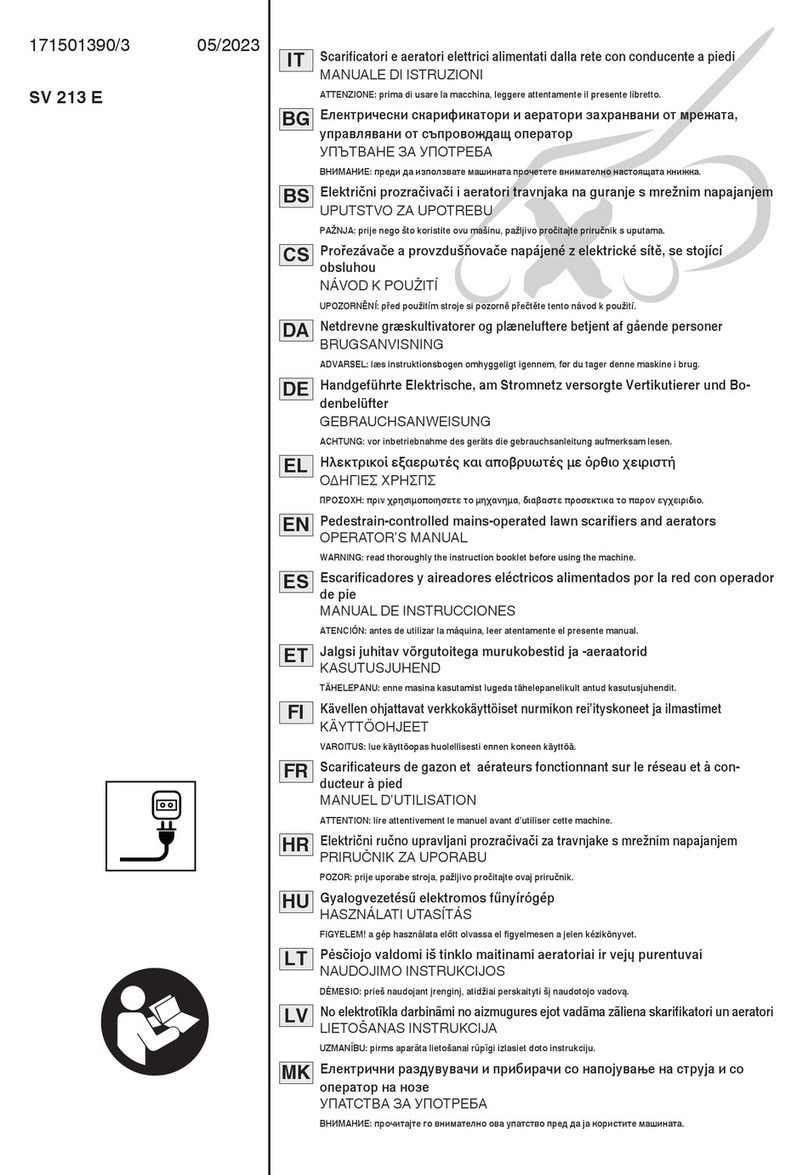 Stiga SV 213 E Operator's manual