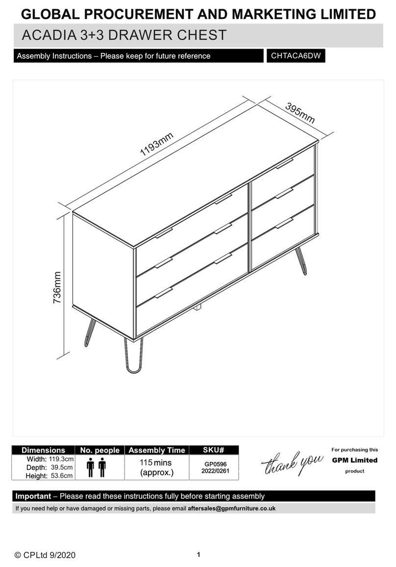 GPM ACADIA CHTACA6DW Assembly instructions GPM ACADIA CHTACA6DW Assembly instructions