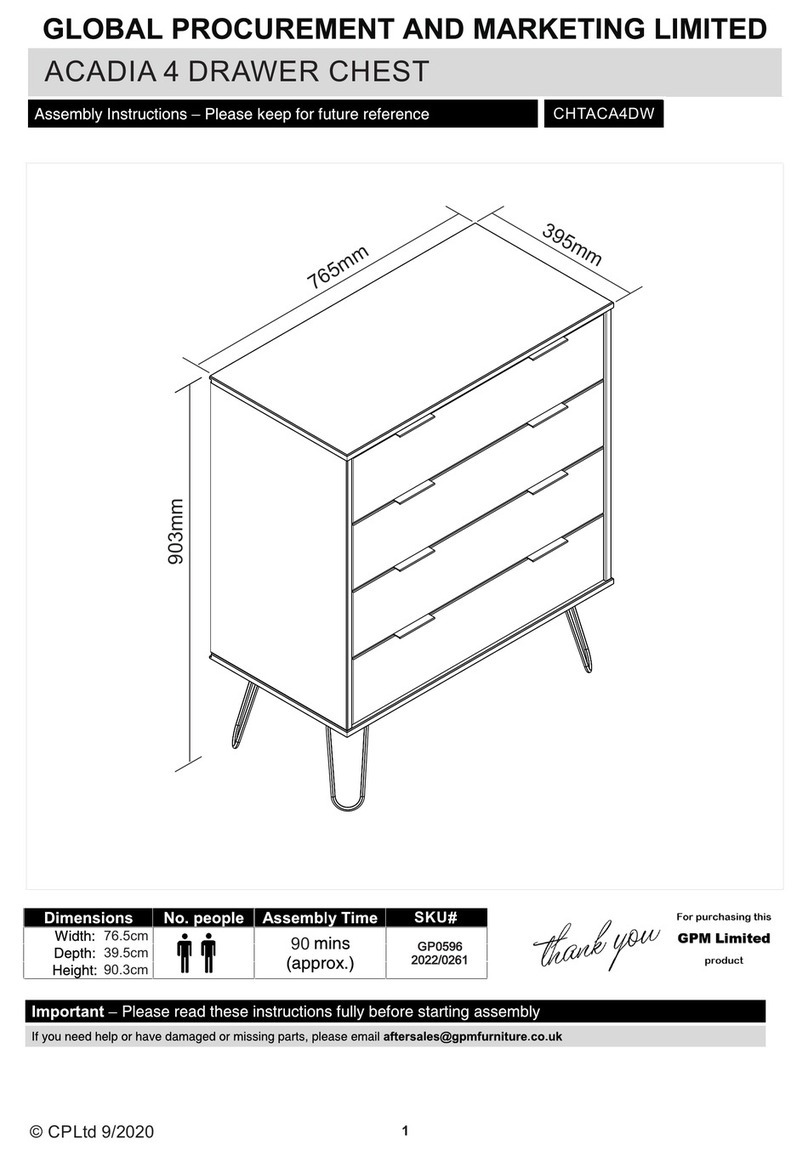GPM ACADIA CHTACA4DW Assembly instructions