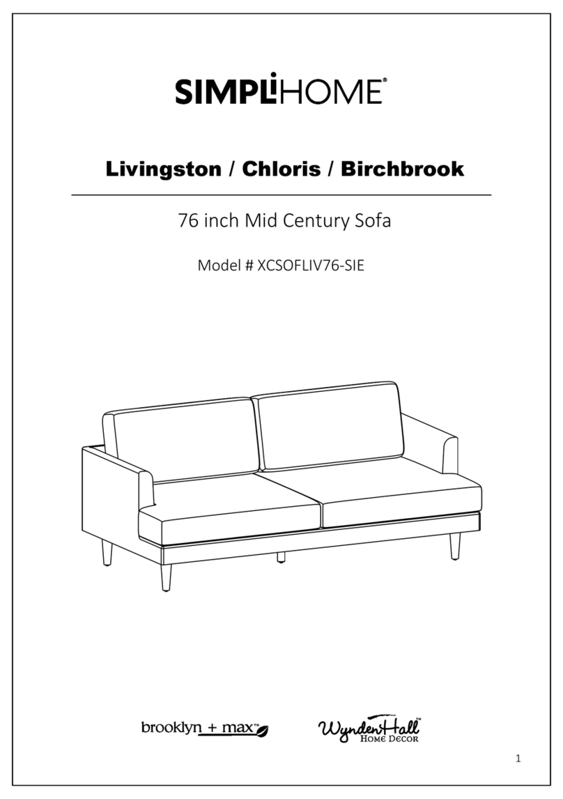 Simpli Home Brooklyn+Max WyndenHall XCSOFLIV76-SIE User manual