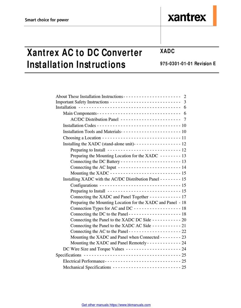 Xantrex XADC Series installation instructions
