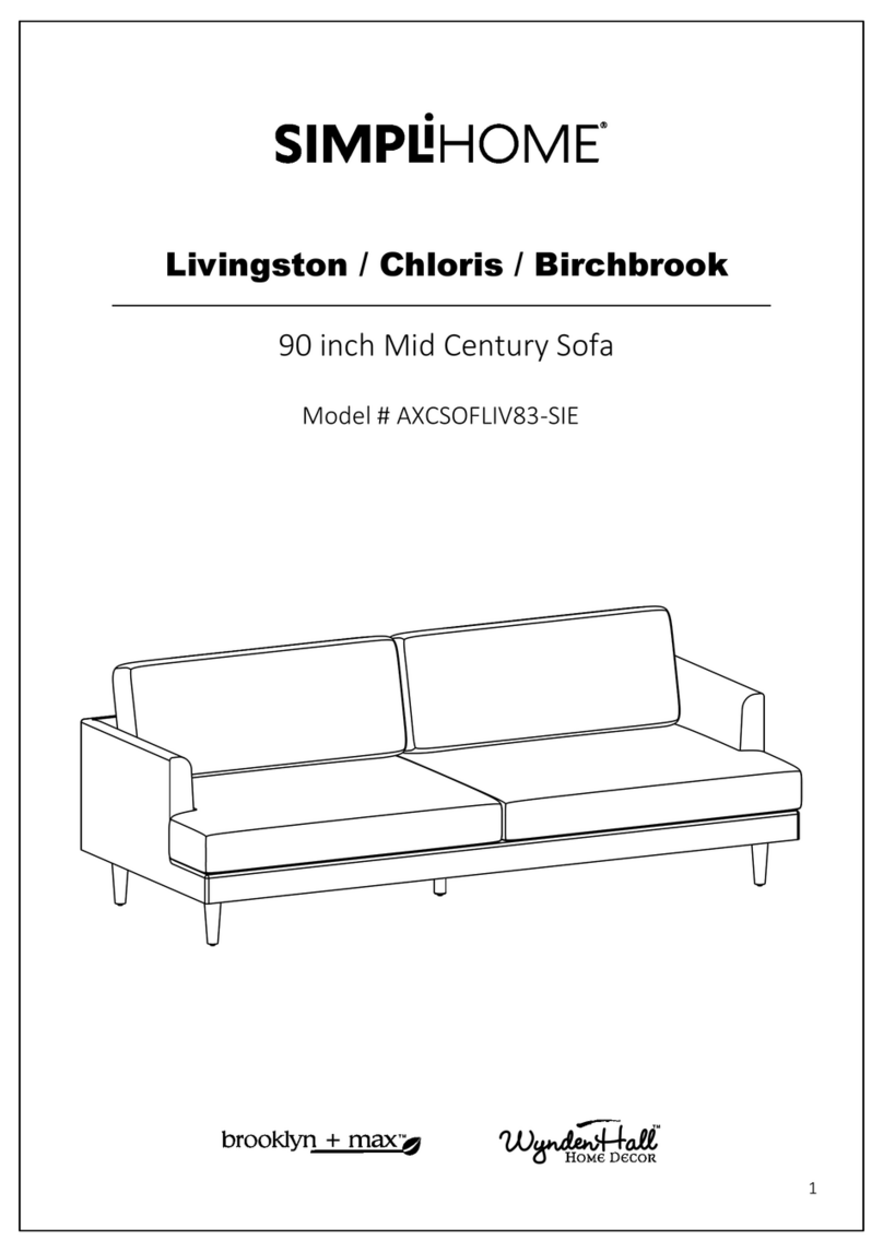 Simpli Home Brooklyn+Max WyndenHall AXCSOFLIV83-SIE User manual