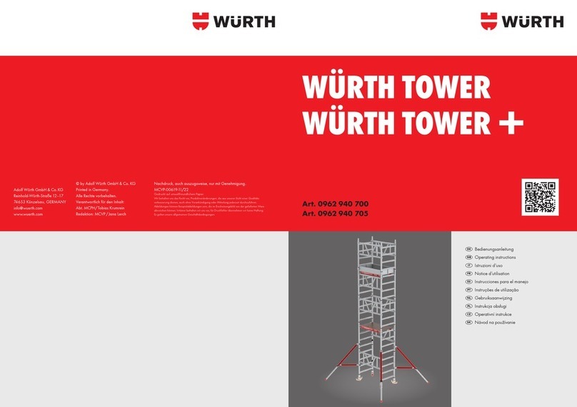 Würth TOWER operating instructions