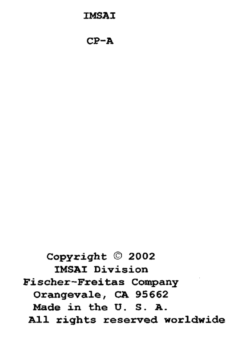 Imsai CP-A User manual