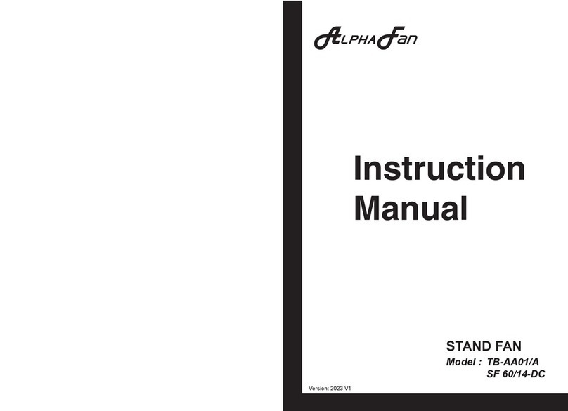 Alpha Fan TB-AA01/A User manual Alpha Fan TB-AA01/A User manual