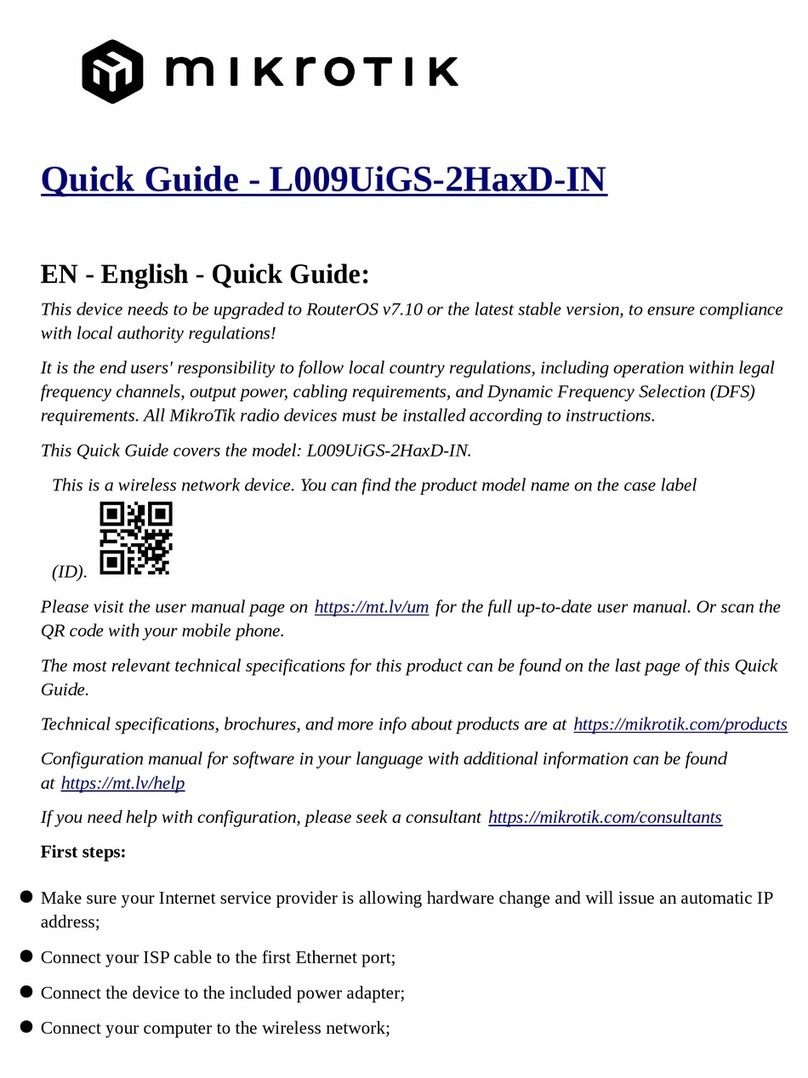 MikroTik L009UiGS-2HaxD-IN User manual