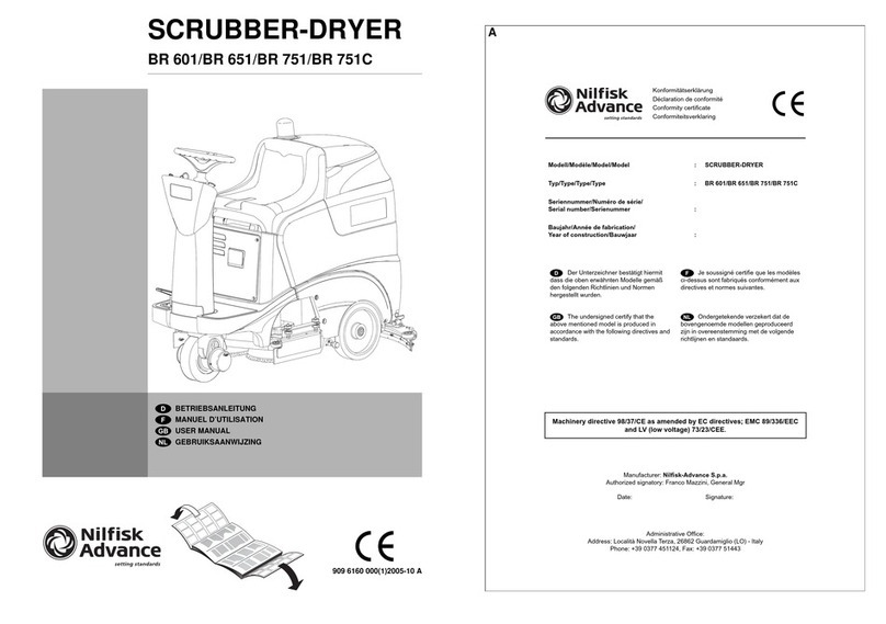 Nilfisk-Advance BR 601 user manual