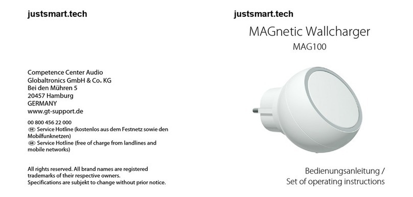 Globaltronics MAGnetic Wallcharger operating instructions