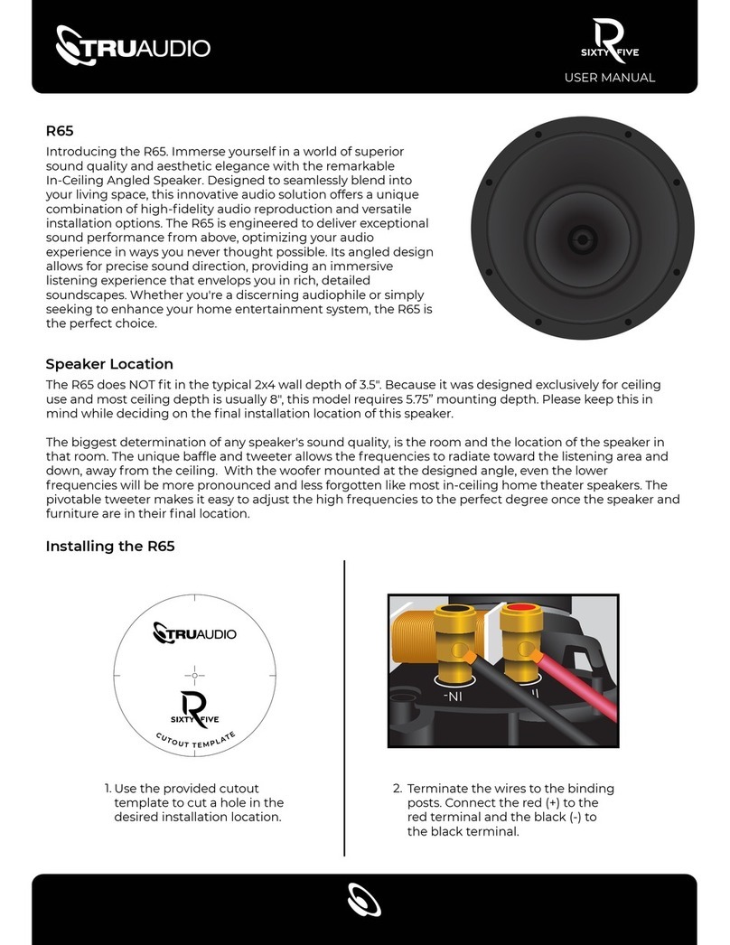 TRU Audio SIXTYFIVE R65 manual