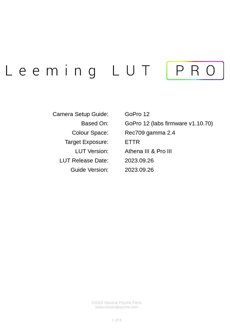 Visceral Psyche Films Leeming LUT Pro User manual
