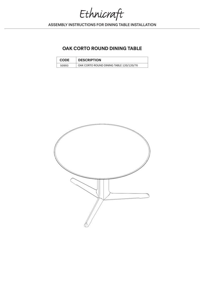 Ethnicraft 50993 Assembly instructions