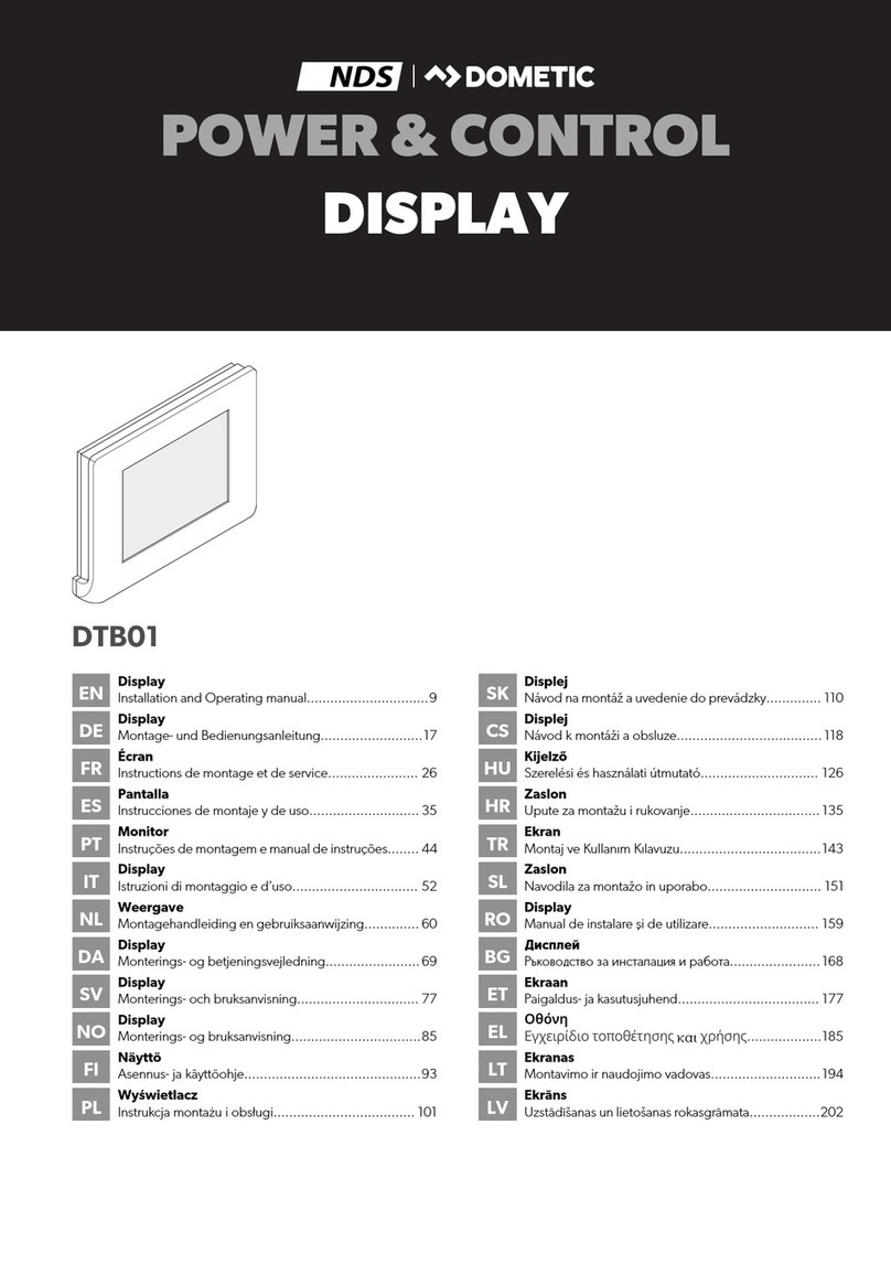 Dometic NDS DTB01 User manual