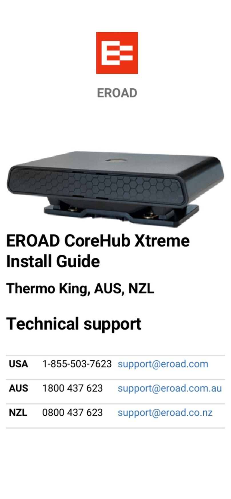 EROAD CoreHub Xtreme User manual