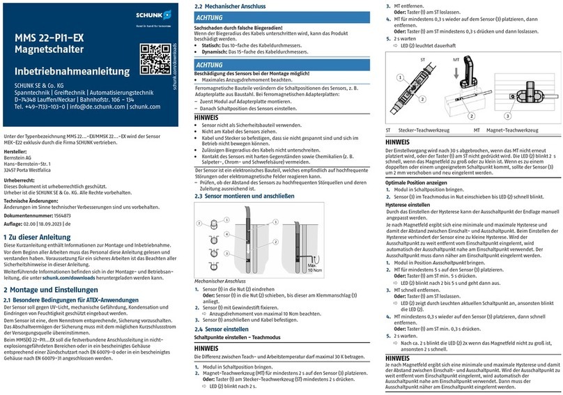 SCHUNK MMS 22-PI1-EX Commissioning instructions