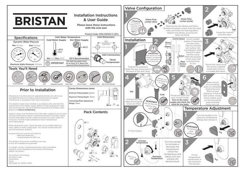 Bristan HOU SHCDIV C (D7) Wiring diagram
