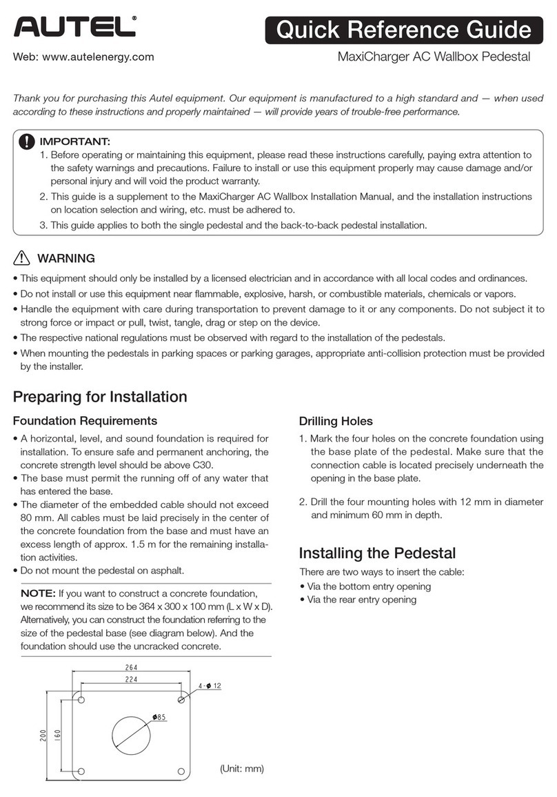 Autel MaxiCharger Quick reference guide