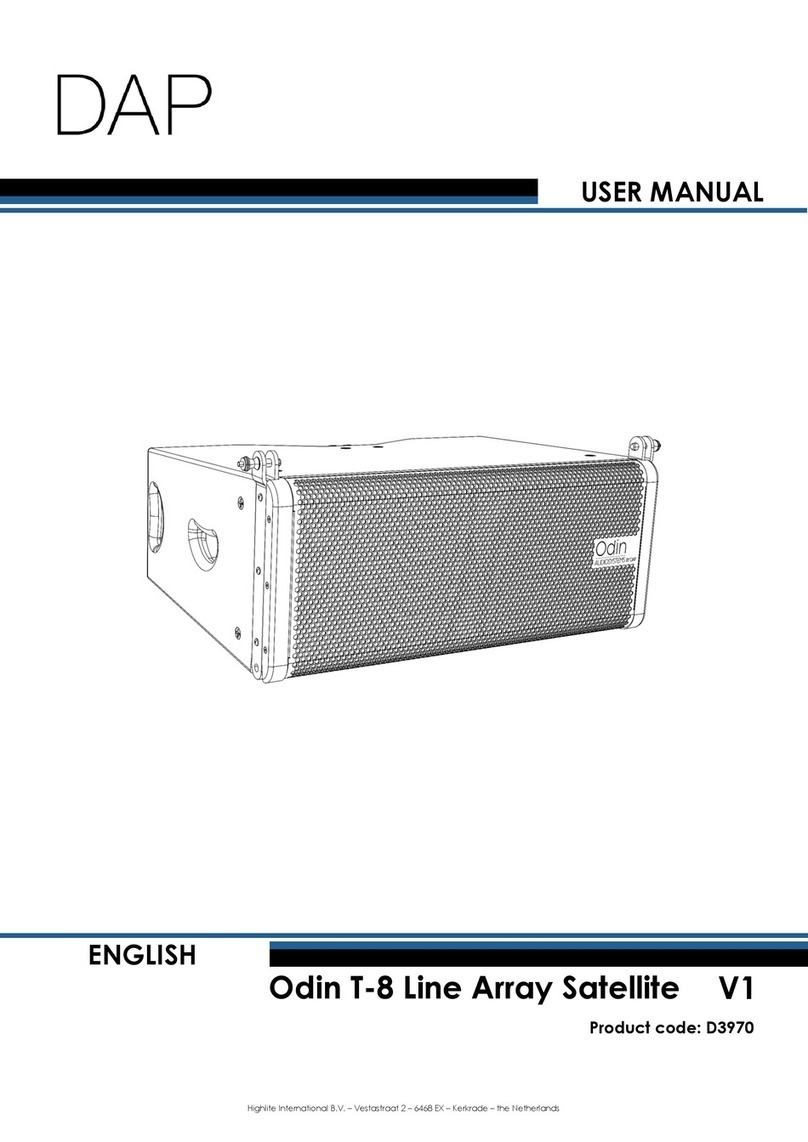 DAPAudio Odin T-8 Line Array Satellite V1 User manual