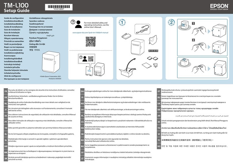 Epson TM-L100 User manual