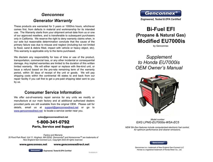 GenConnex EU7000is owner's manual