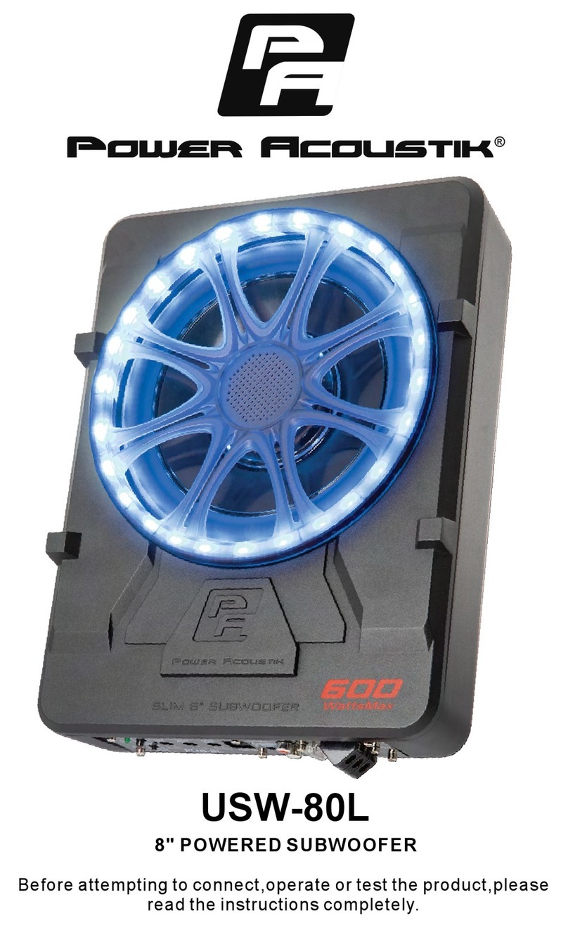PowerAcoustik USW-80L User manual