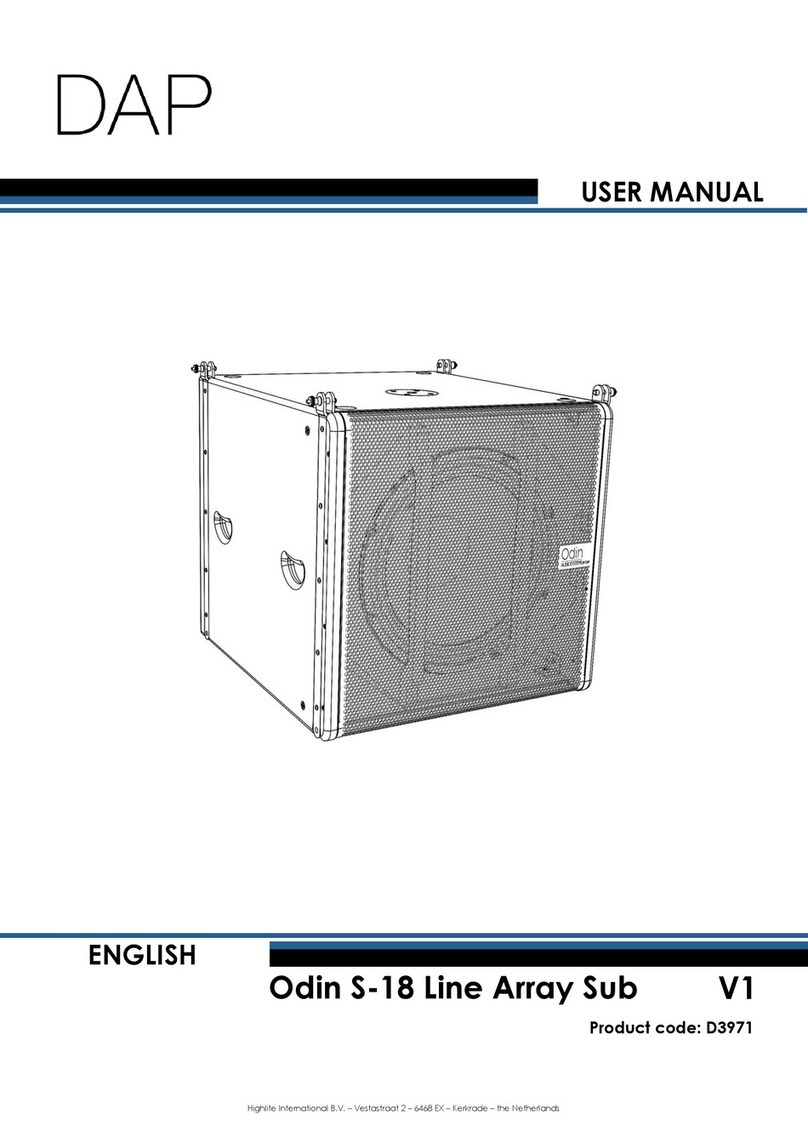 DAPAudio Odin S-18 Line Array Sub V1 user manual