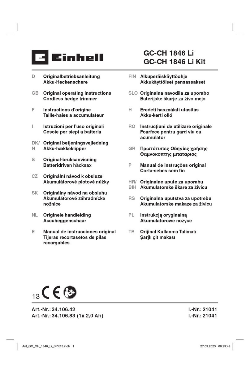 EINHELL GC-CH 1846 Li User manual