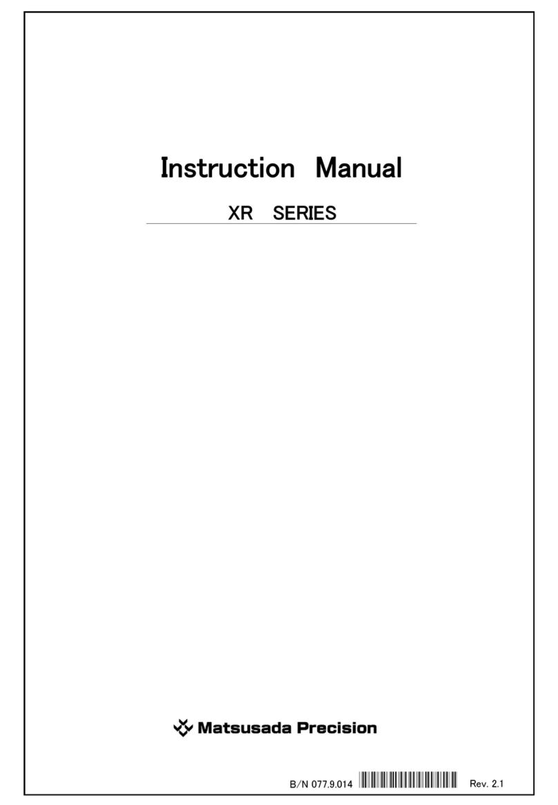 Matsusada Precision XR Series User manual