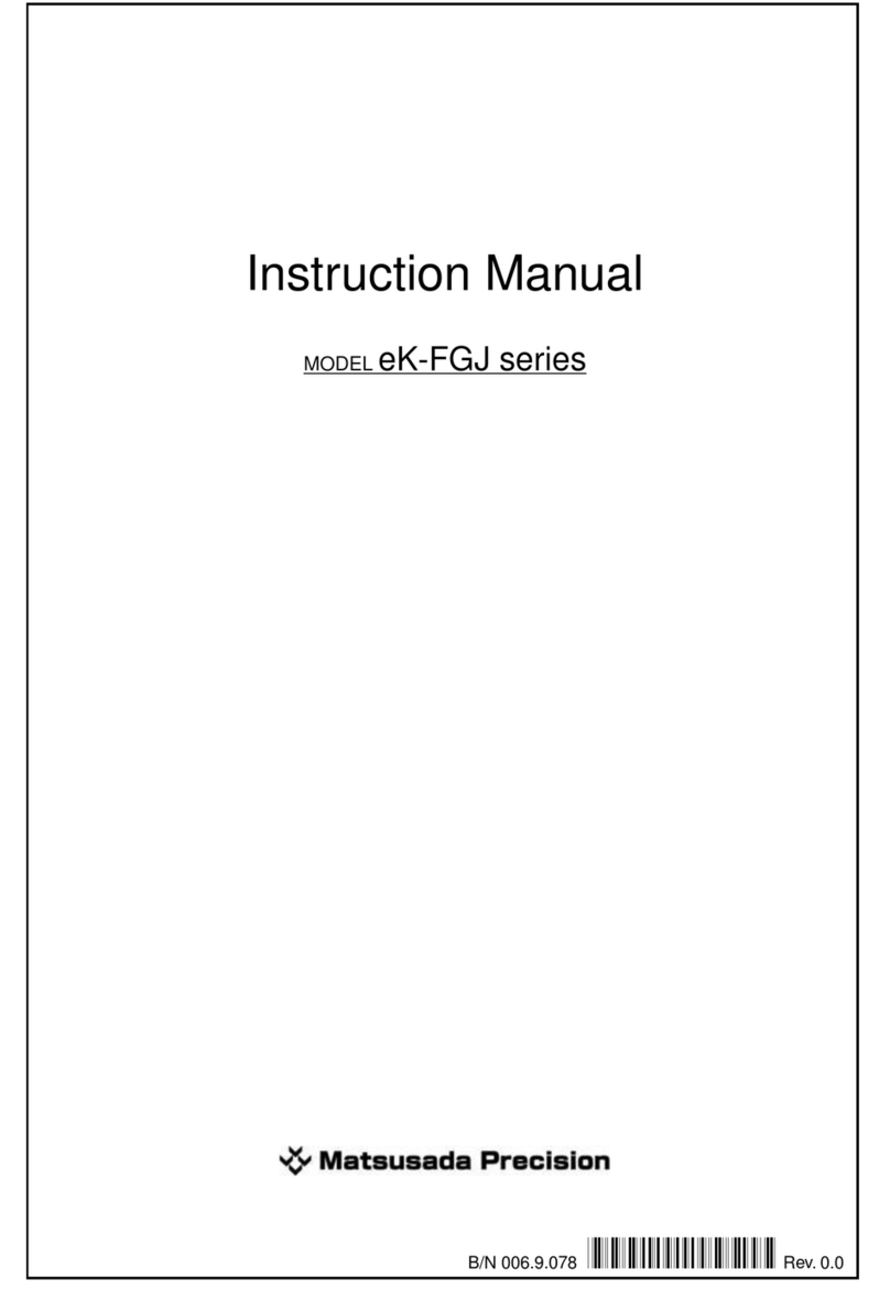 Matsusada Precision eK-FGJ Series instruction manual
