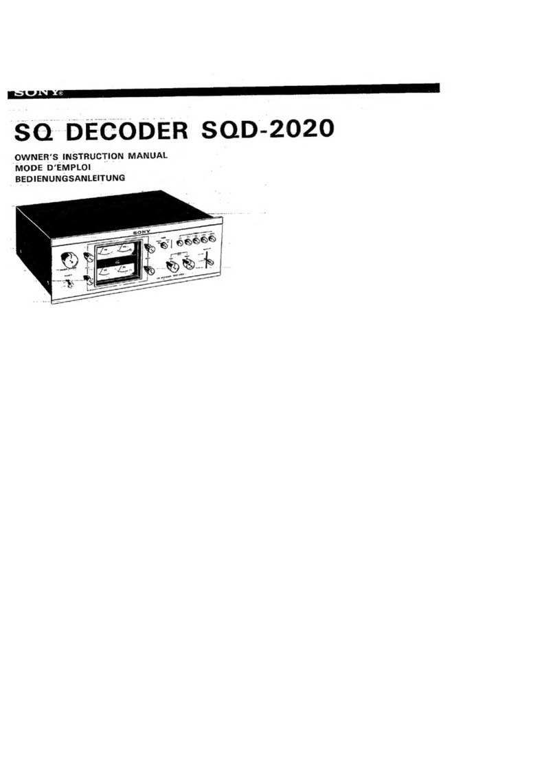 Sony SQD-2020 Owner's instruction manual