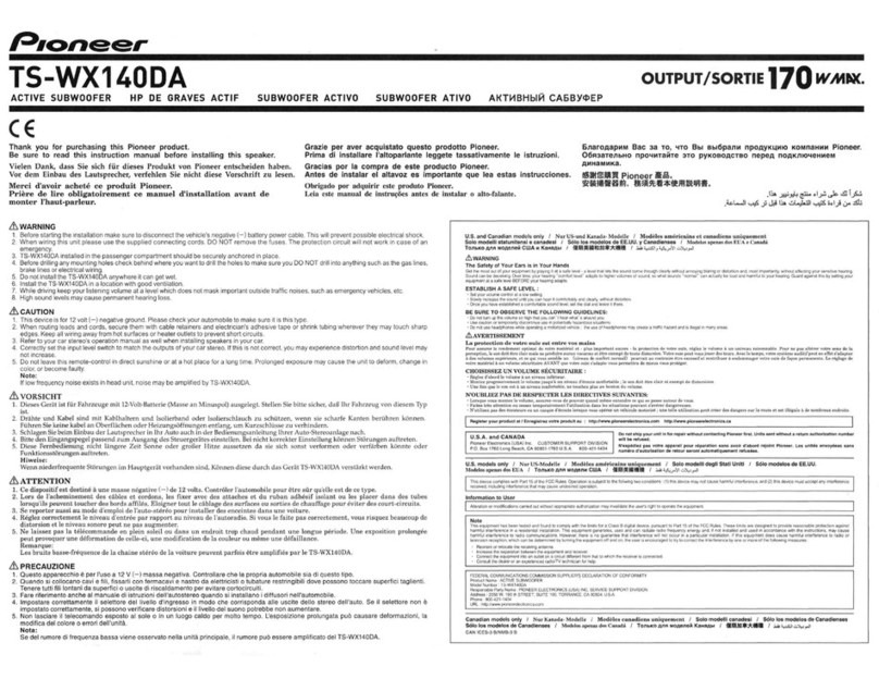 Pioneer TS-WX140DA User manual