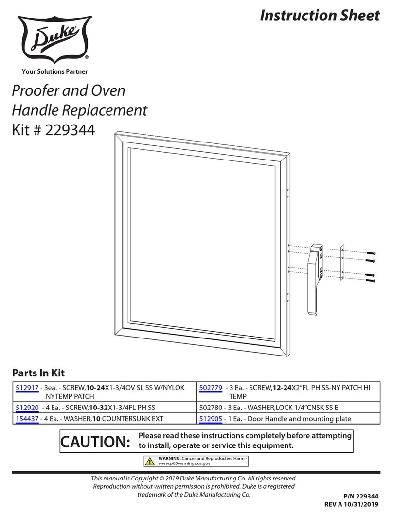 Duke 229344 instruction sheet