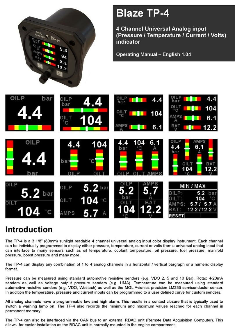 MGL Avionics Blaze TP-4 User manual