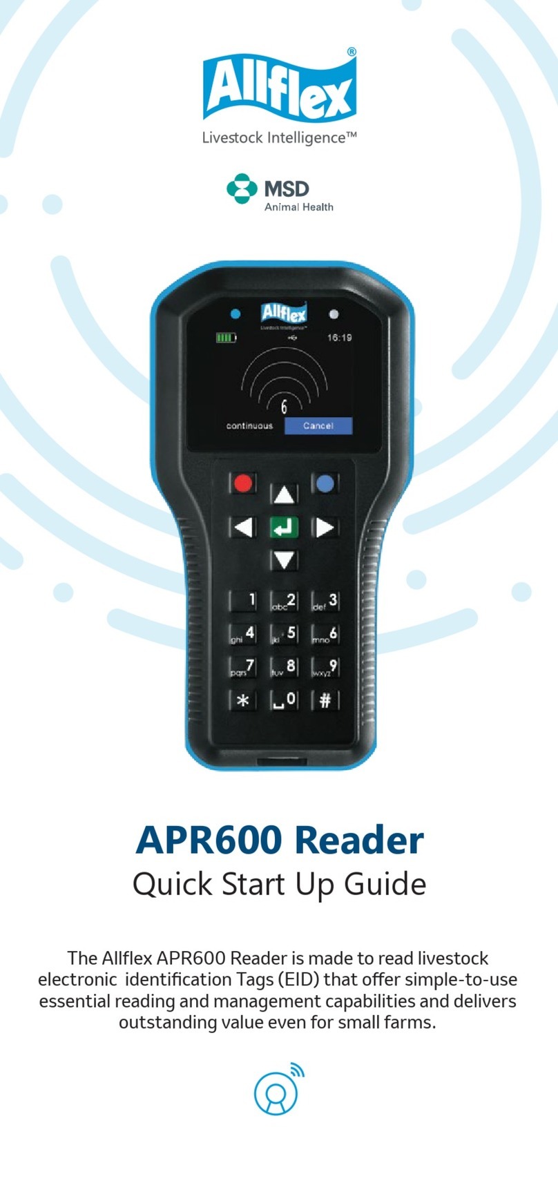 Allflex APR600 Quick start up guide
