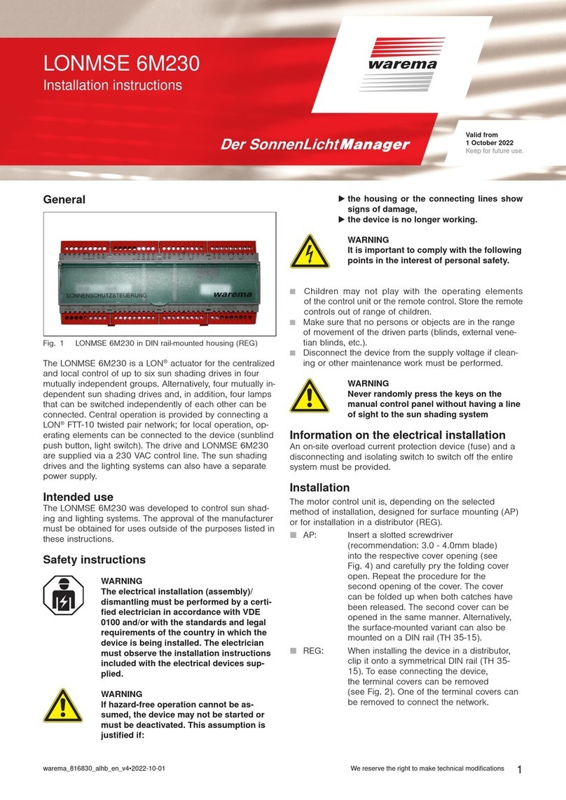 WAREMA LONMSE 6M230 User manual
