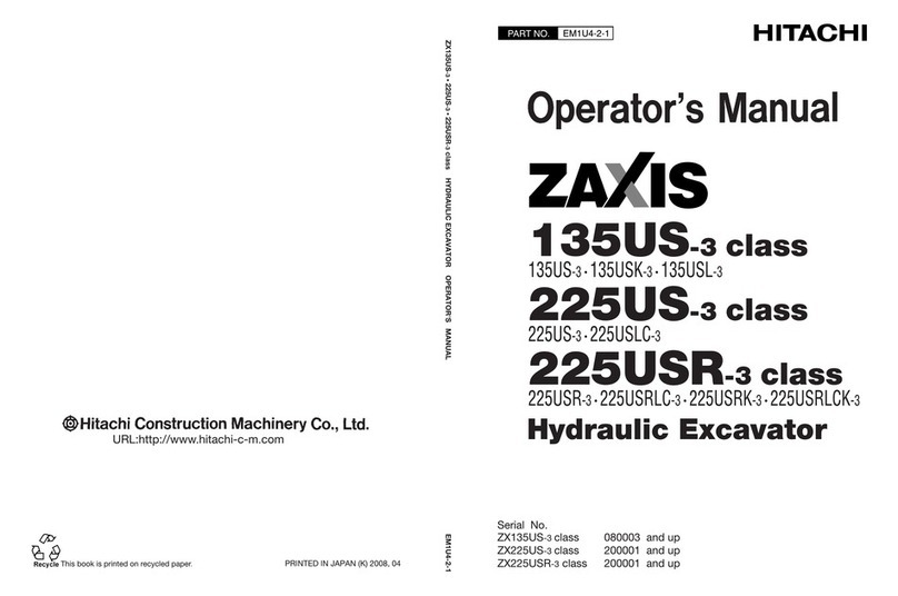 Hitachi ZAXIS 135US-3 class Operator's manual