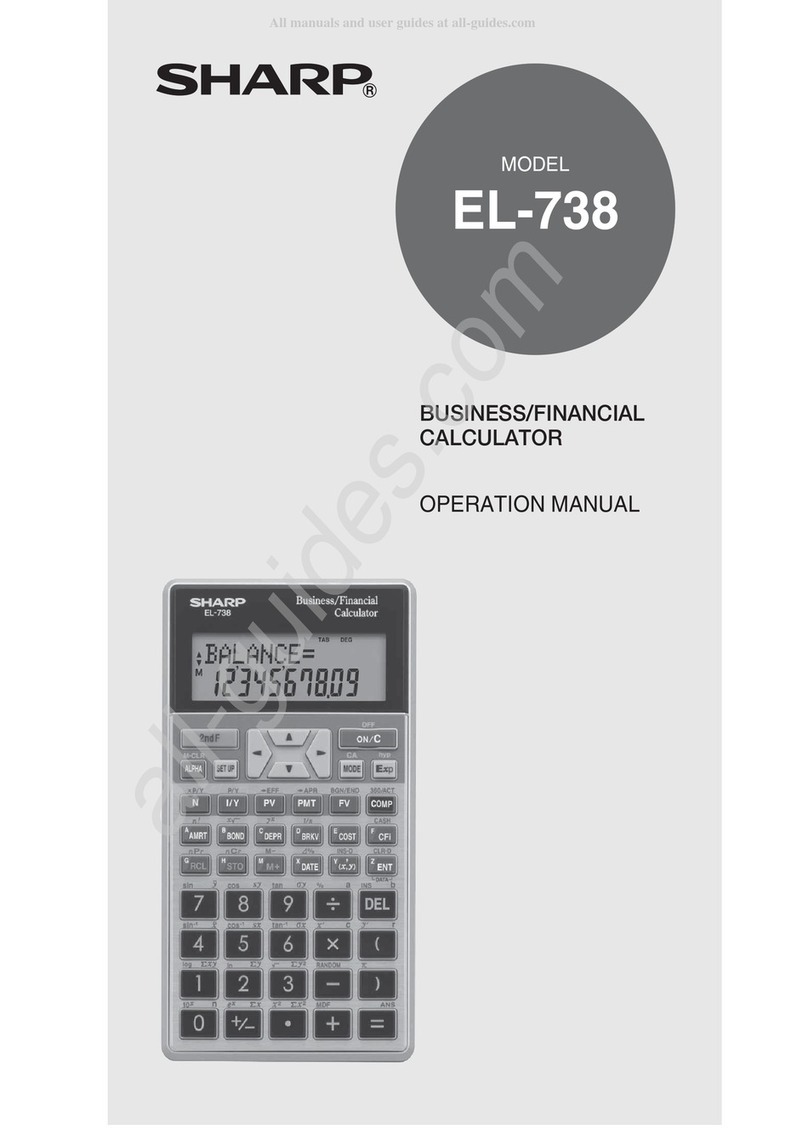 Sharp EL-738 Operation manual
