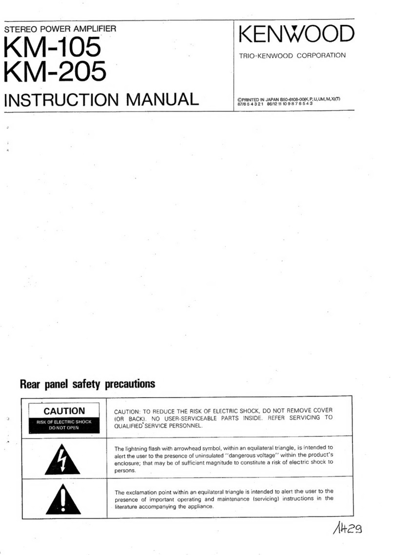 Kenwood KM-105 User manual