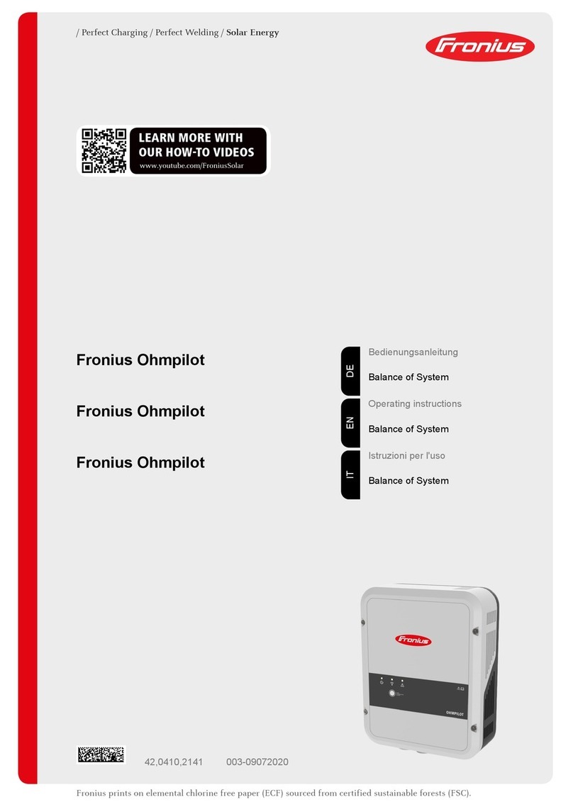 FRO­NIUS PVI1903OHM User manual